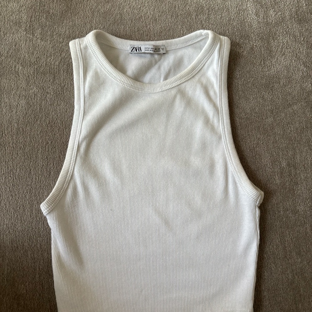 Zara Women's Classic White Tank Top